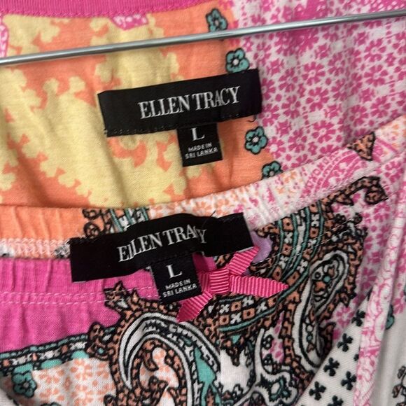 Ellen Tracy Multi-colored Pajama Set L - Picture 6 of 7